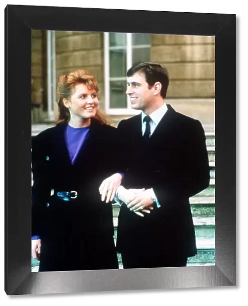 Prince Andrew and Sarah Ferguson announce their engagement March 1986