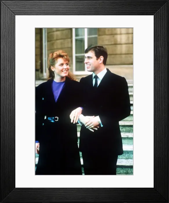 Framed Print : Prince Andrew and Sarah Ferguson announce their engagement March 1986 Framed Print : Prince Andrew and Sarah Ferguson announce their engagement March 1986