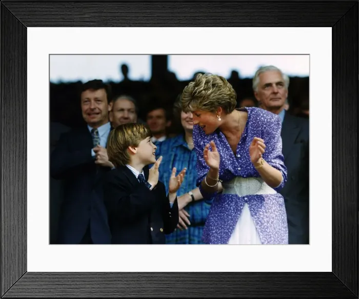 Framed Print : Princess Diana and her son Prince William pictured at the Wimbledon Ladies Singles Final Framed Print : Princess Diana and her son Prince William pictured at the Wimbledon Ladies Singles Final