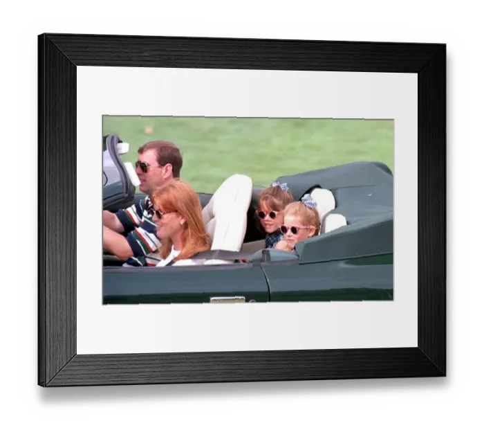 Framed Print : Duke and Duchess of York with Princes Beatrice and Princess Eugenie arrive at Wentworth Framed Print : Duke and Duchess of York with Princes Beatrice and Princess Eugenie arrive at Wentworth