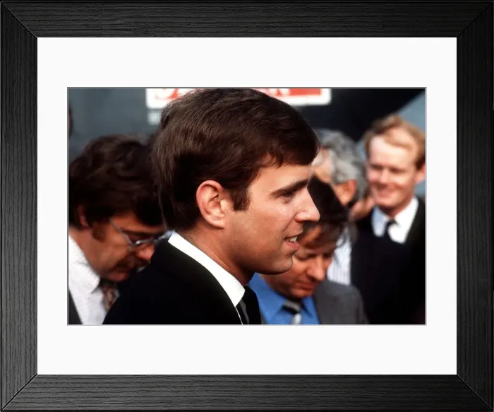 Framed Print : Prince Andrew returns from Falklands War at Portsmouth where HMS Invincible docked