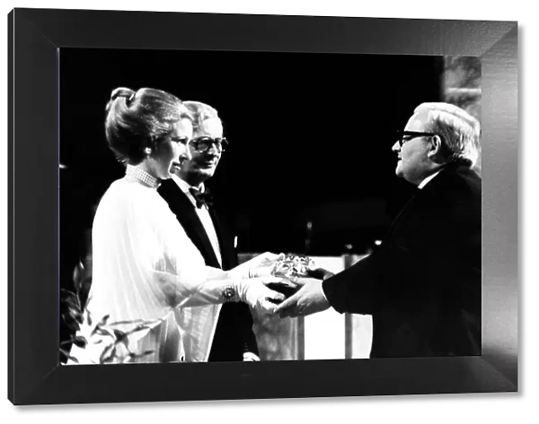 Ronnie Barker comedian receives award as Light Entertainment Performer of 1978