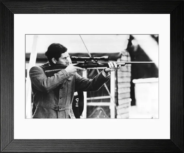 Framed Print : Prince Charles at Bisley Rifle Range July 1978 Framed Print : Prince Charles at Bisley Rifle Range July 1978