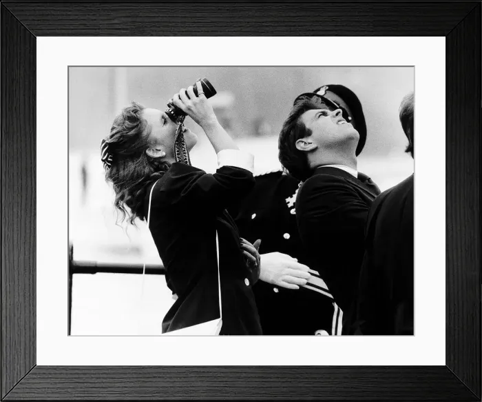 Framed Print : Prince Andrew and his fiancee Sarah Ferguson watching the annual Schneider Trophy Air Framed Print : Prince Andrew and his fiancee Sarah Ferguson watching the annual Schneider Trophy Air