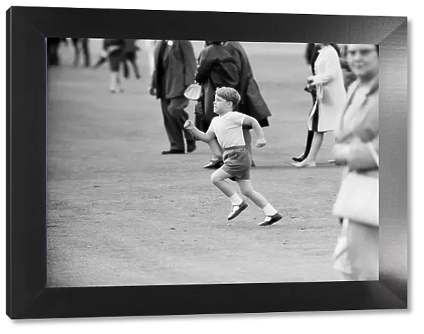 Prince Andrew running at Smith Lawn in Windsor July 1965
