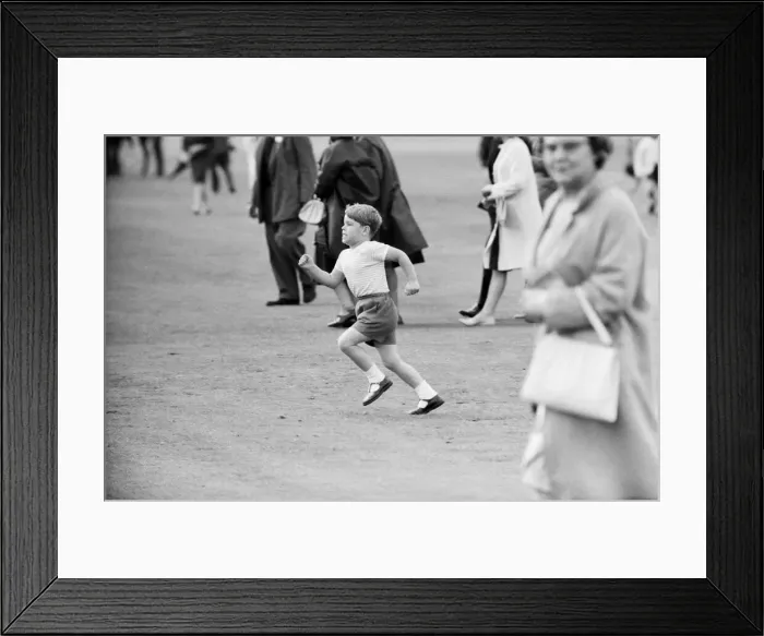 Framed Print : Prince Andrew running at Smith Lawn in Windsor July 1965 Framed Print : Prince Andrew running at Smith Lawn in Windsor July 1965