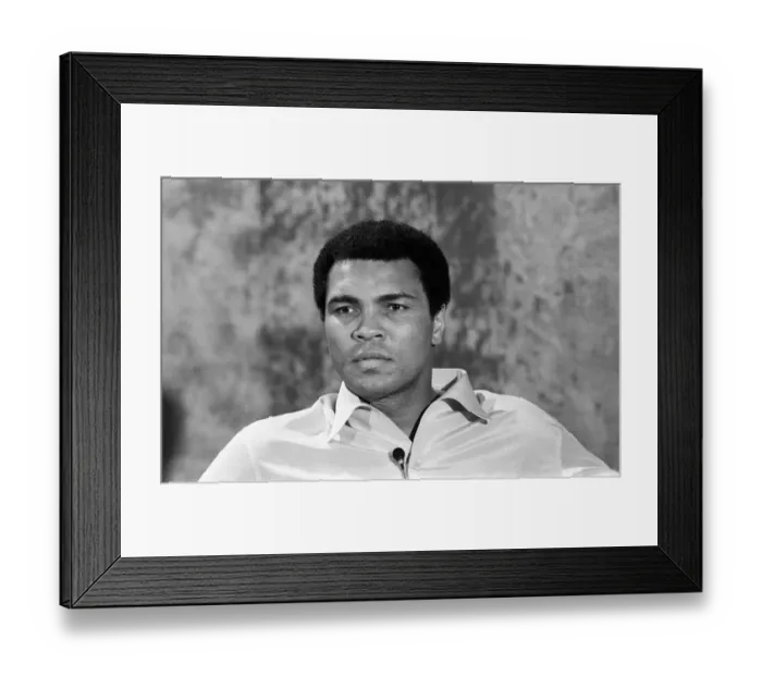 Framed Print : Former American heavyweight boxing champion Muhammad Ali looking in relaxed mood shortly