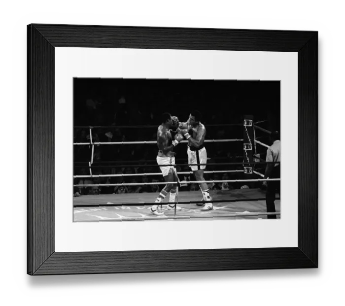 Framed Print : Action during the world heavyweight title fight between challenger Muhammad Ali