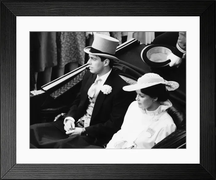Framed Print : Prince Andrew, Duke of York, with the Duchess of Roxburghe June 1981 Framed Print : Prince Andrew, Duke of York, with the Duchess of Roxburghe June 1981