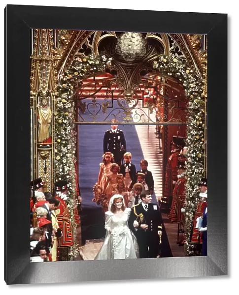 Royal Wedding of Prince Andrew to Sarah Ferguson in July 1986 Duke