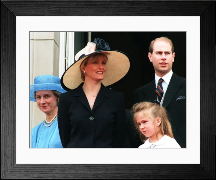 Framed Print : Sophie Rhys Jones and fiance Prince Edward watching trooping of the colour Framed Print : Sophie Rhys Jones and fiance Prince Edward watching trooping of the colour