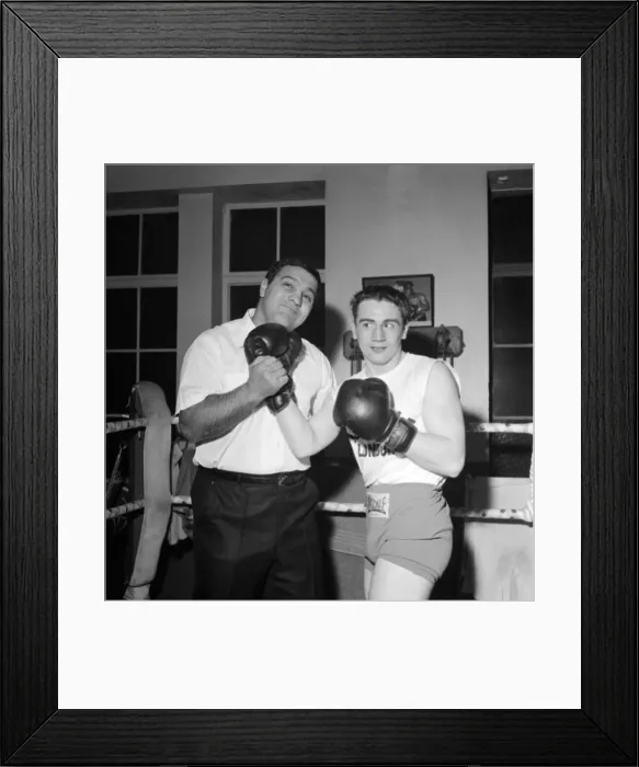Framed Print : Rocky Marciano with Pat Dwyer November 1965 Framed Print : Rocky Marciano with Pat Dwyer November 1965