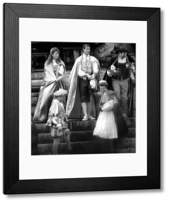Framed Print : The Duchess of York Sarah Ferguson with Prince Edward, Princess Anne Framed Print : The Duchess of York Sarah Ferguson with Prince Edward, Princess Anne