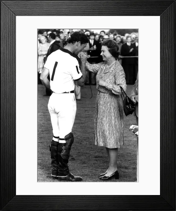 Framed Print : Queen Elizabeth II and Prince Charles, July 1985 Framed Print : Queen Elizabeth II and Prince Charles, July 1985