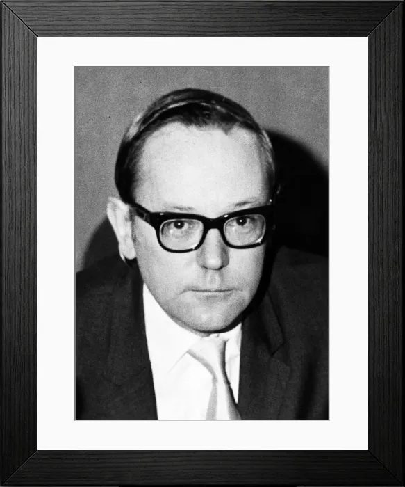 Framed Print : Harry Carpenter the BBC Television Boxing Commentator Feb 1971 Framed Print : Harry Carpenter the BBC Television Boxing Commentator Feb 1971