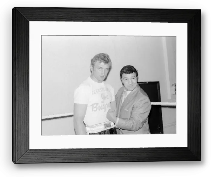 Framed Print : Rocky Marciano with Joe Bugner May 1969 Framed Print : Rocky Marciano with Joe Bugner May 1969