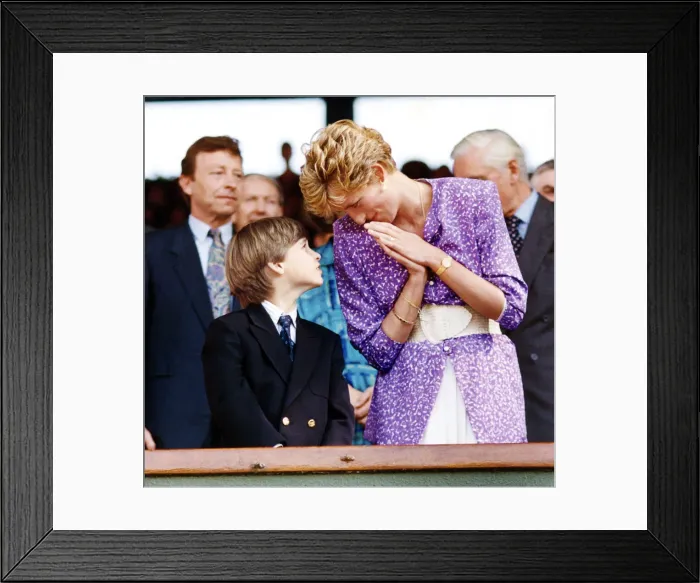 Framed Print : Princess Diana and her son Prince William pictured at the Wimbledon Ladies Singles Final Framed Print : Princess Diana and her son Prince William pictured at the Wimbledon Ladies Singles Final