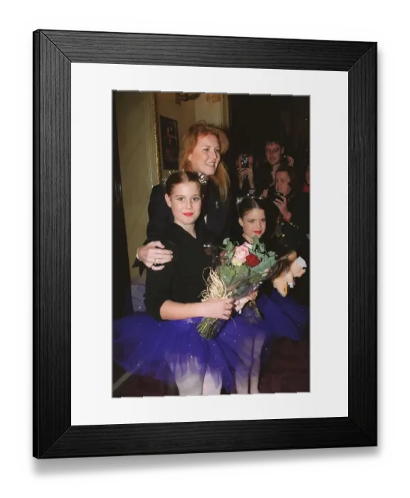 Framed Print : Duchess of York with Princess Beatrice December 1999 Duchess of York Sarah Ferguson
