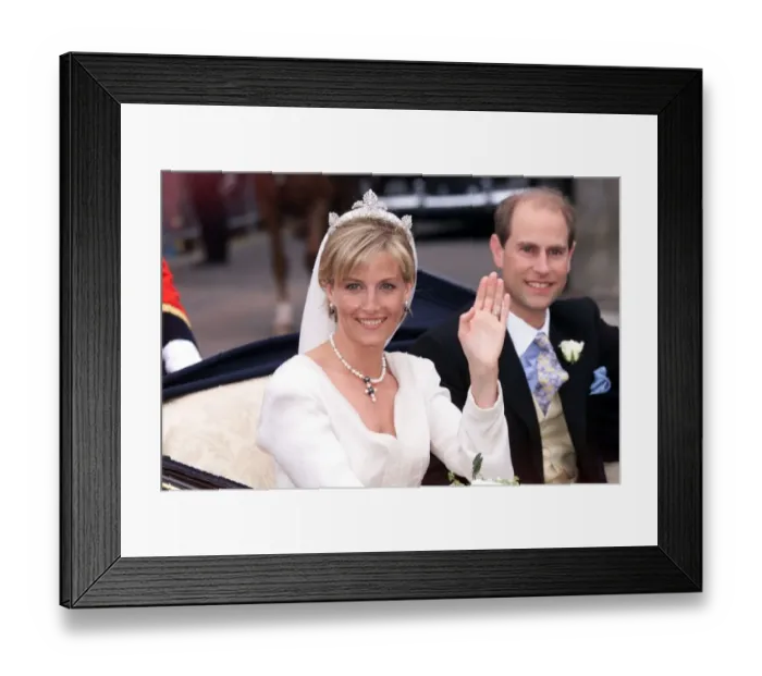 Framed Print : Prince Edward Royal Wedding 1999 Prince Edward and Sophie Rhys Jones leave Framed Print : Prince Edward Royal Wedding 1999 Prince Edward and Sophie Rhys Jones leave