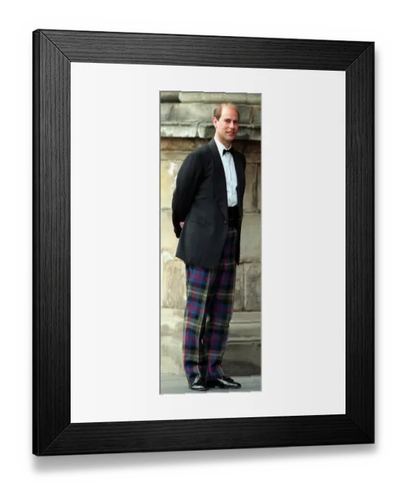 Framed Print : HRH Prince Edward arriving at Holyroodhouse in June 1999 Attending concert at palace of
