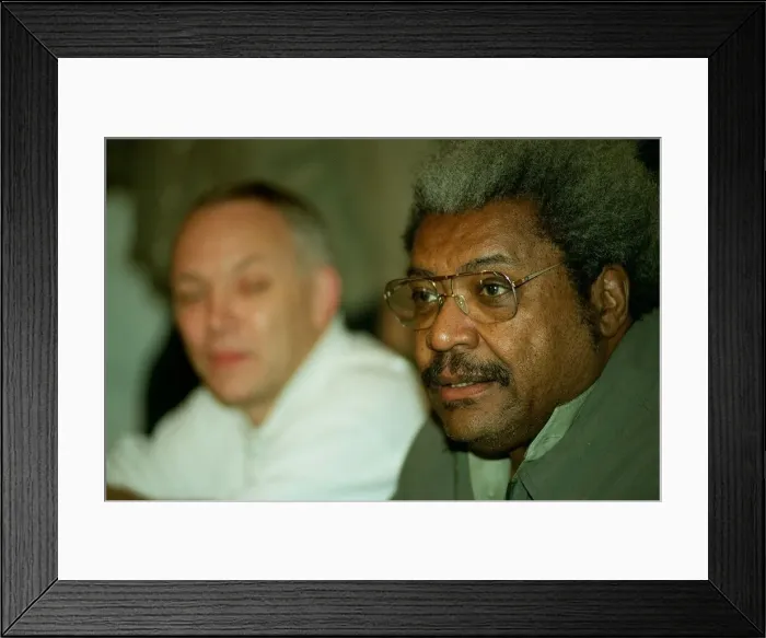 Framed Print : Don King Boxing October 98 Boxing promoter Don King with Frank Maloney after a deal Framed Print : Don King Boxing October 98 Boxing promoter Don King with Frank Maloney after a deal