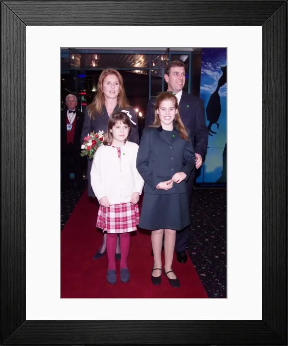 Framed Print : Duchess of York and Prince Andrew with their daughters Princesses Beatrice Framed Print : Duchess of York and Prince Andrew with their daughters Princesses Beatrice