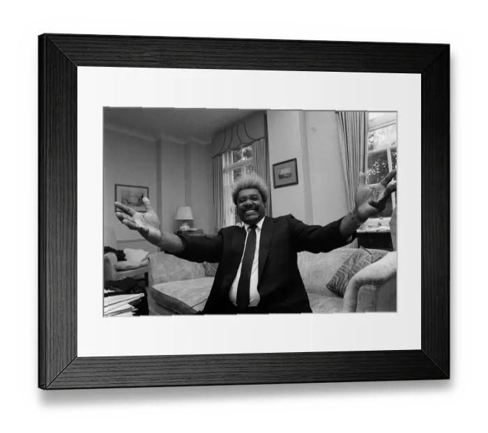 Framed Print : Don King American boxing promoter in London July 1986 Framed Print : Don King American boxing promoter in London July 1986