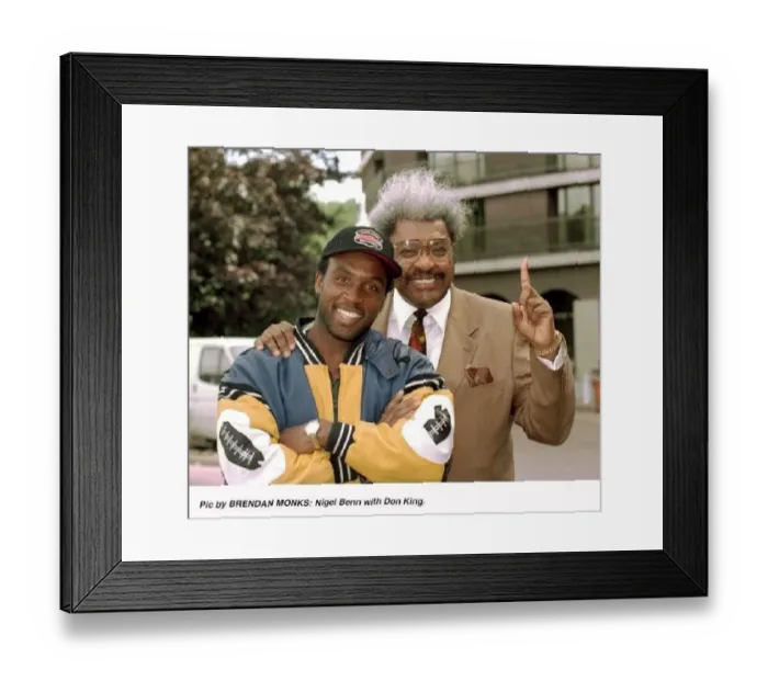 : Nigel Benn with Boxing Promoter Don King : Nigel Benn with Boxing Promoter Don King