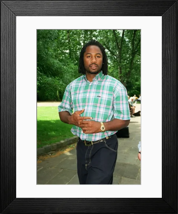 Framed Print : Lennox Lewis Boxing June 98 WBC Heavyweight champion who has been awarded an MBE in