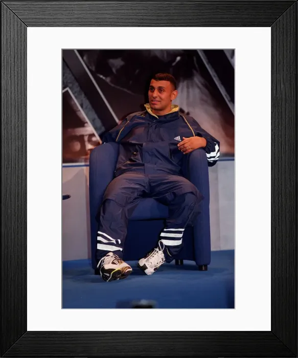Framed Print : Nazeem Hamed Boxing January 99 At the launch of his new sponsor Framed Print : Nazeem Hamed Boxing January 99 At the launch of his new sponsor