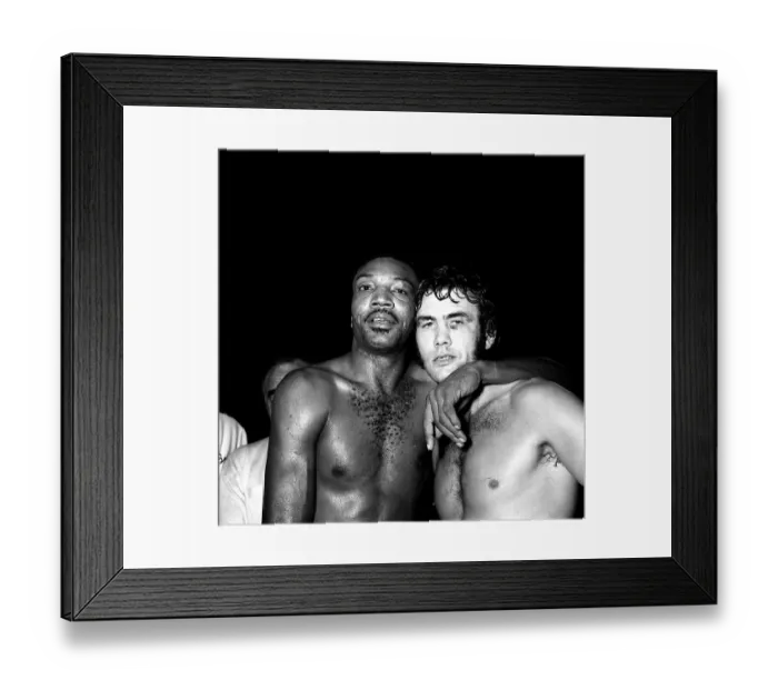 Framed Print : Boxers Chris finnigan v Bob Foster after fight 1972 Framed Print : Boxers Chris finnigan v Bob Foster after fight 1972