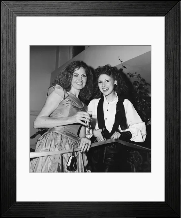 Framed Print : Owner of the Pineapple Dance Studios Debbie Moore, pictured with dancer Bonnie Langford