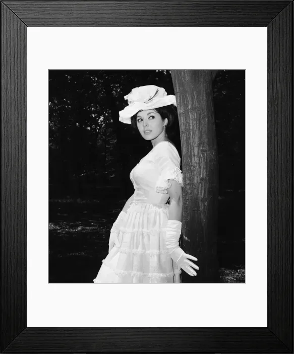 Framed Print : Actress and singer Susan Maughan, aged 20, photographed in a park near her home in