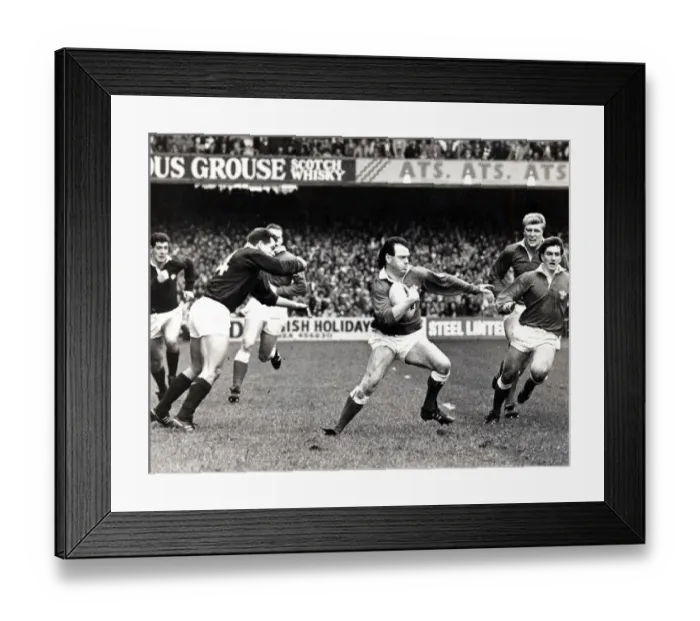 Framed Print : Sport - Rugby - Wales v Scotland - 1988 - Ieuan Evans makes a break - Western Mail Framed Print : Sport - Rugby - Wales v Scotland - 1988 - Ieuan Evans makes a break - Western Mail