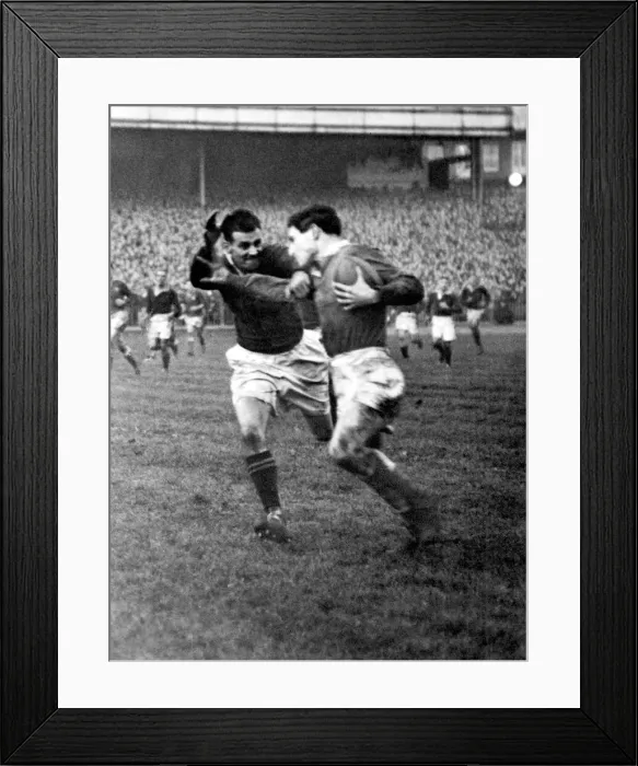 Framed Print : Sport - Rugby - Tours - South Africa to Britain - 1951 - Wales v South Africa - Cliff