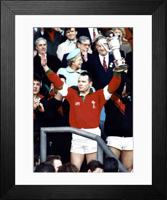 Framed Print : Ieuan Evans pictured with the Five Nations Trophy at Twickenham