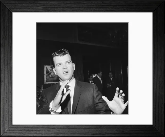 Framed Print : American singer Conway Twitty pictured upon his arrival in London. 6th May 1959 Framed Print : American singer Conway Twitty pictured upon his arrival in London. 6th May 1959