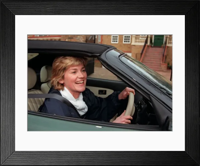 Framed Print : Anthea Turner TV Presenter December 1996. Sitting in her car Framed Print : Anthea Turner TV Presenter December 1996. Sitting in her car
