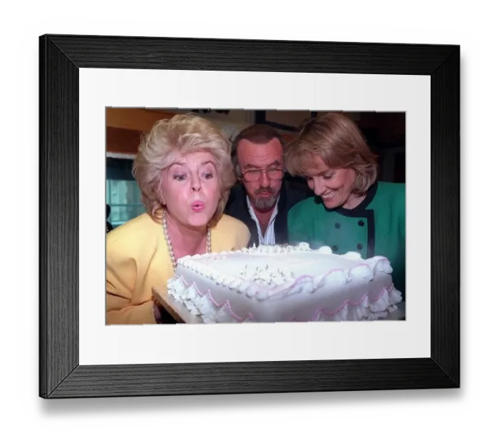 : Gloria Hunniford TV Presenter 50th Birthday suprise 1990 Esther Rantzen arriving : Gloria Hunniford TV Presenter 50th Birthday suprise 1990 Esther Rantzen arriving