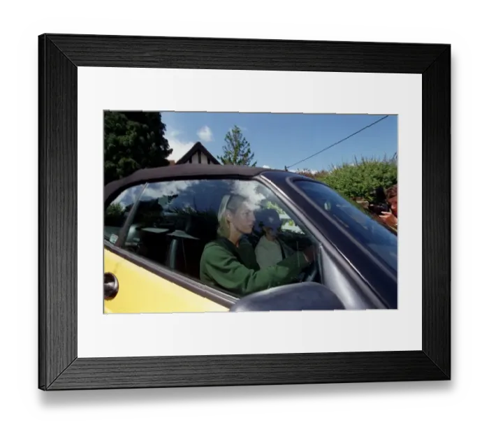 Framed Print : Ulrika Jonsson TV Presenter September 98 Arriving at her mothers house driving Framed Print : Ulrika Jonsson TV Presenter September 98 Arriving at her mothers house driving