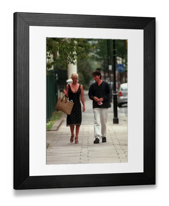 Framed Print : Paula Yates TV Presenter October 98 Walkng down street with her new lover Kingsley Framed Print : Paula Yates TV Presenter October 98 Walkng down street with her new lover Kingsley