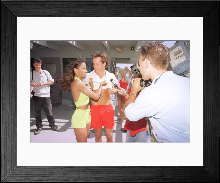 Framed Print : TV Programme New Baywatch 1997 Tracey Bingham Actress