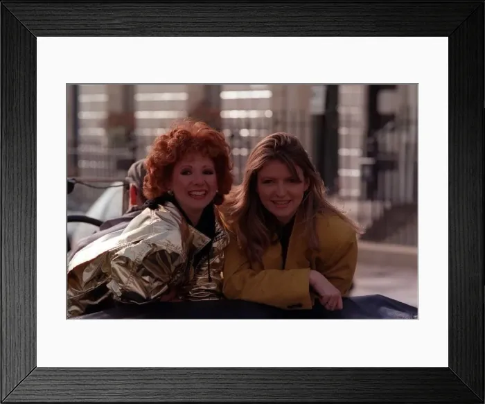 : Bonnie Langford dancer singer March 1990 with TV presenter Caron Keating : Bonnie Langford dancer singer March 1990 with TV presenter Caron Keating