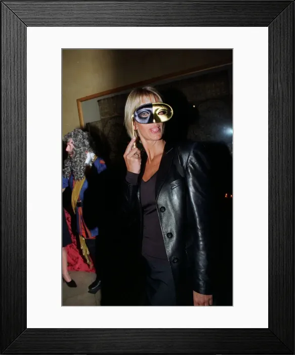 Framed Print : Ulrika Jonsson TV Presenter April 98 At the premiere of The Man In The Mask
