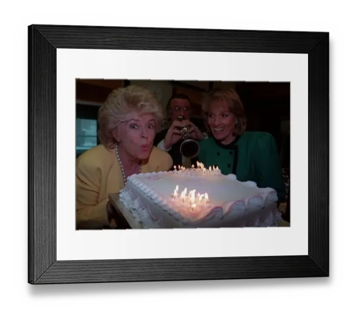 : Gloria Hunniford TV Presenter 50th Birthday suprise 1990 Esther Rantzen arriving : Gloria Hunniford TV Presenter 50th Birthday suprise 1990 Esther Rantzen arriving