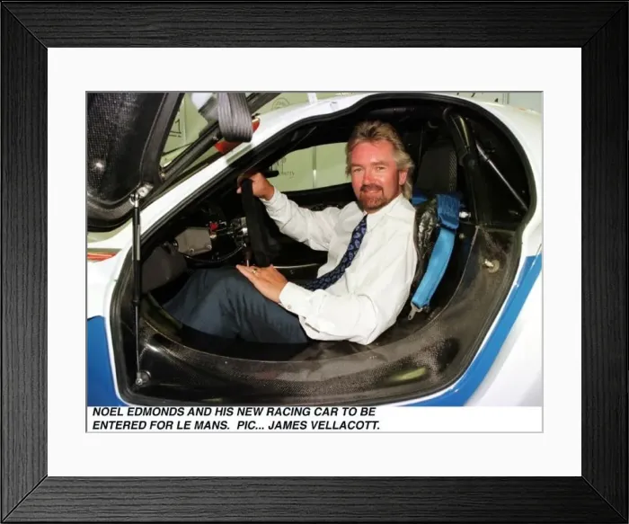: TV Presenter Noel Edmonds and his new racing car to be entered for the Le Mans 24 hour : TV Presenter Noel Edmonds and his new racing car to be entered for the Le Mans 24 hour