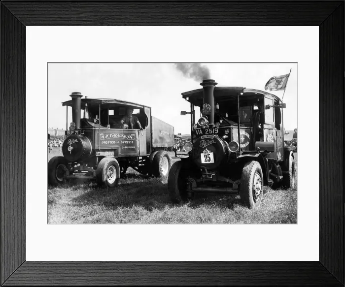 Framed Print : Tractors race at a rally as they are no longer used on a farm Framed Print : Tractors race at a rally as they are no longer used on a farm