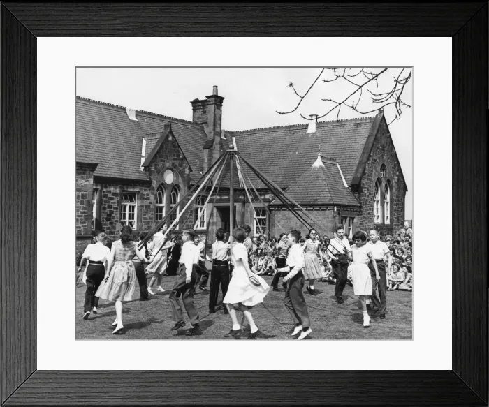 Framed Print : Children having fun around the maypole Framed Print : Children having fun around the maypole