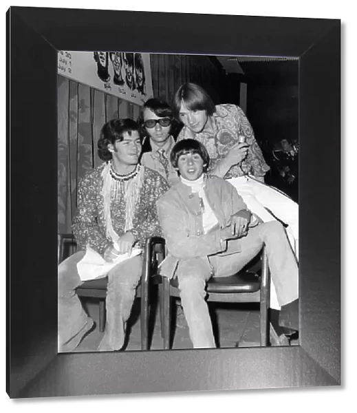 The famous American pop group The Monkees arrived at London Airport to the screams of