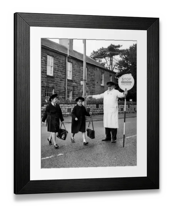 Framed Print : Road Safety - Lollipop Man / Woman - 74 year-old Mr Isaac Bacon of Gabalfa, Cardiff Framed Print : Road Safety - Lollipop Man / Woman - 74 year-old Mr Isaac Bacon of Gabalfa, Cardiff